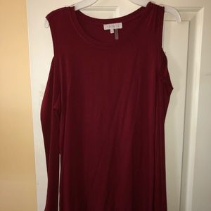 Cranberry, off the shoulder top!